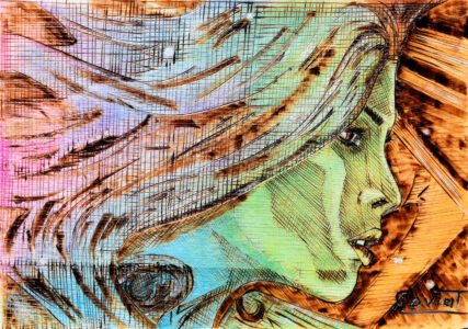 30 x 21 cm tableau_pyrogravure_inspire_legende2_bd