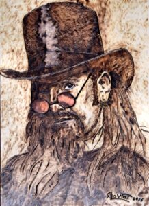 30 x 21 cm tableau_pyrogravure_inspire_lord_cambel_bd